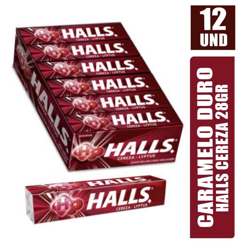 HALLS EN BARRA CEREZA 28GR X 12UND