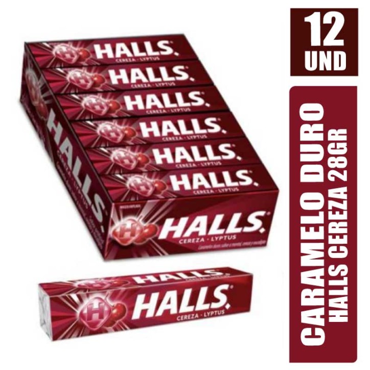 HALLS EN BARRA CEREZA 28GR X 12UND