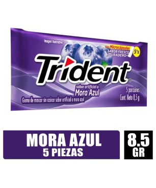 TRIDENT MORA AZUL 5 PIEZAS X 8.5GR