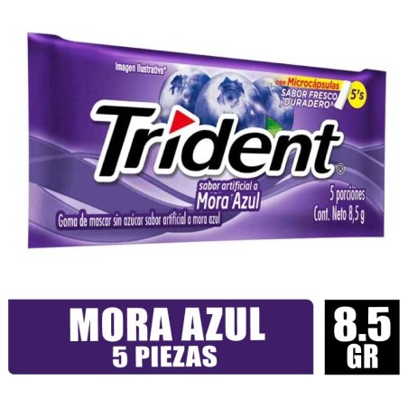 TRIDENT MORA AZUL 5 PIEZAS X 8.5GR