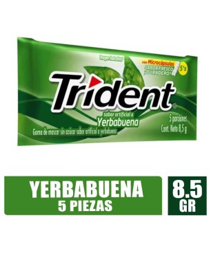 TRIDENT YERBABUENA 5 PIEZAS X 8.5GR