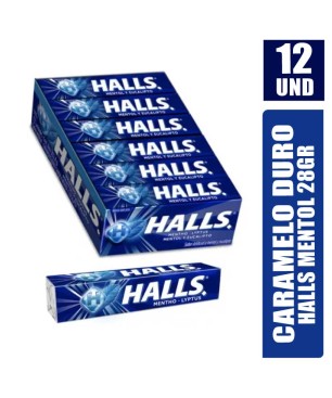 HALLS EN BARRA MENTOL 28GR X 12UND