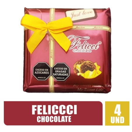 CHOCOLATE FELICCI ESTUCHE REGALO X 4UND
