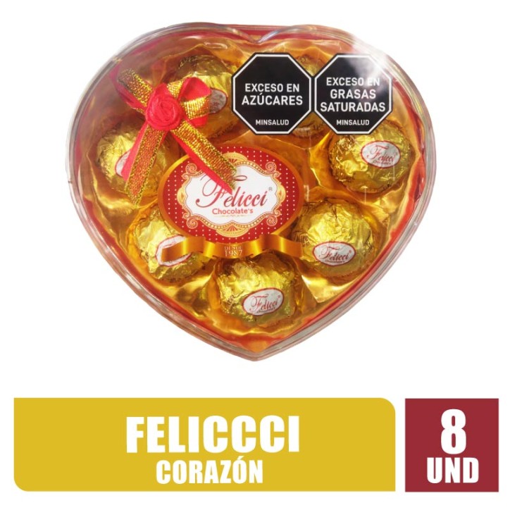 CHOCOLATE FELICCI CORAZÓN X 8UND
