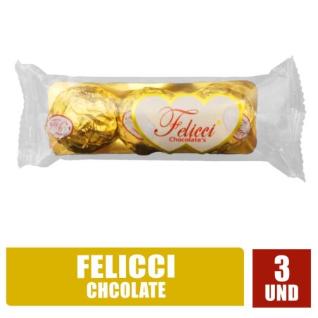 CHOCOLATE FELICCI LINEAL X 3UND