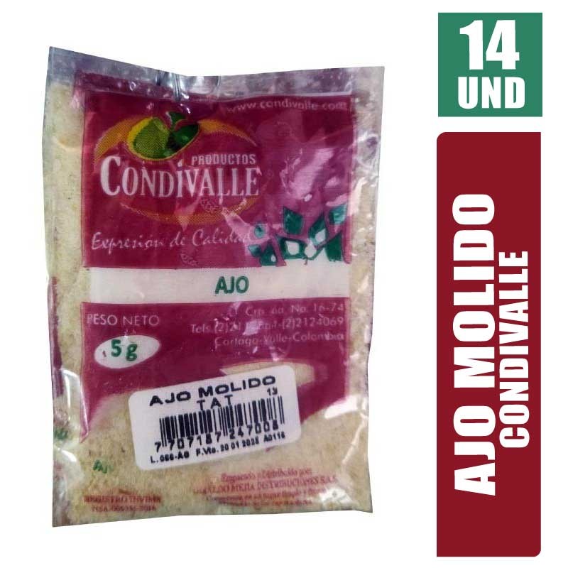 AJO MOLIDO CONDIVALLE X 14UND