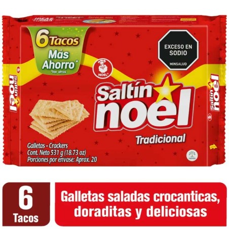 GALLETA SALTIN NOEL TACO DIA X 6UND