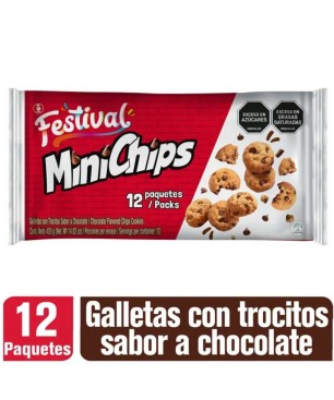 GALLETAS MINICHIPS NOEL 35GR X 12UND