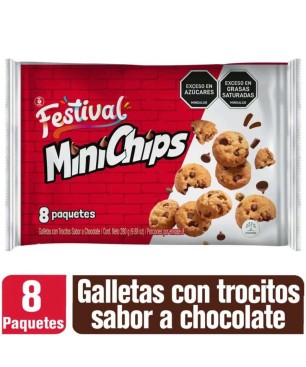 GALLETAS MINICHIPS NOEL X 8UND
