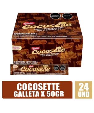 GALLETAS RELLENAS COCOSETTE 50GR  X 24UND