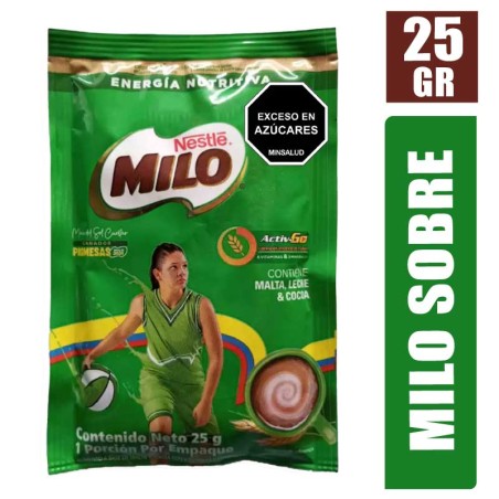 MILO SOBRE X 25GR