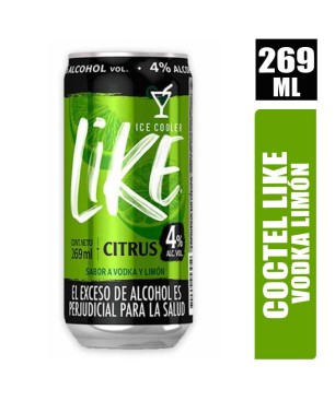 COCTEL LIKE LATA VODKA LIMÓN X 269ML