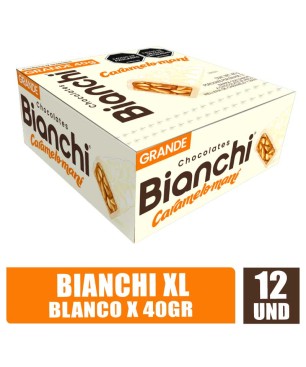 BIANCHI EN BARRA CHOCOLATE BLANCO XL RELLENO 40GR X 12UND