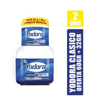 YODORA TARRO OFERTA X 60GR+32GR