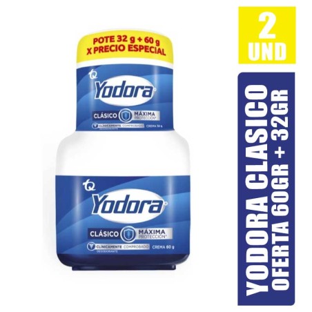 YODORA TARRO OFERTA X 60GR+32GR
