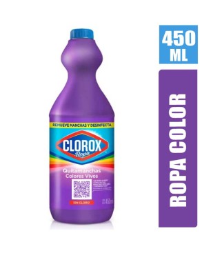BLANQUEADOR CLOROX ROPA COLOR X 450ML