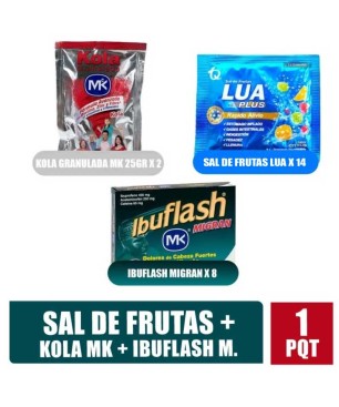 OFERTA SAL DE FRUTAS + KOLA GRANULADA + IBUFLASH MIGRAN