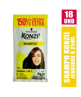 SHAMPOO KONZIL JENGIBRE + VITA C 25ML X 18UND
