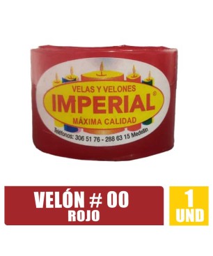 VELON N.00 ROJO LARGO 3.5CM