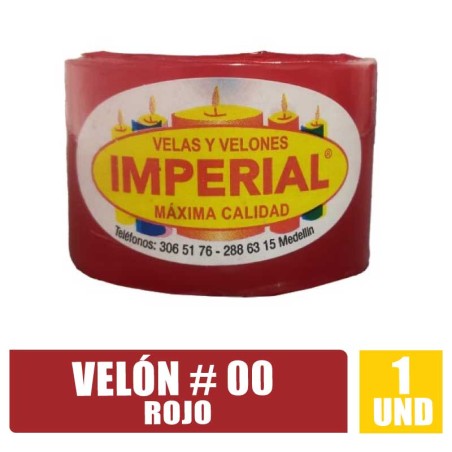 VELON N.00 ROJO LARGO 3.5CM