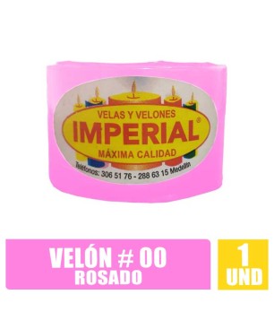 VELON N.00 VERDE ROSADO LARGO 3.5CM
