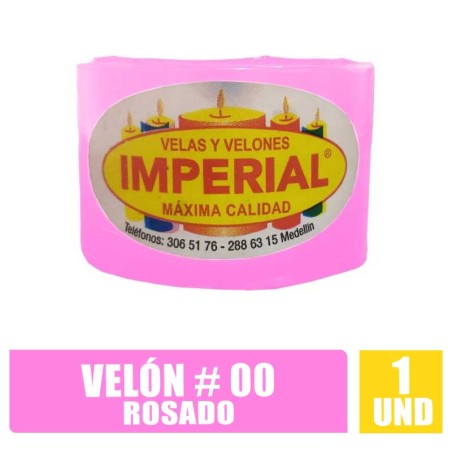VELON N.00 VERDE ROSADO LARGO 3.5CM