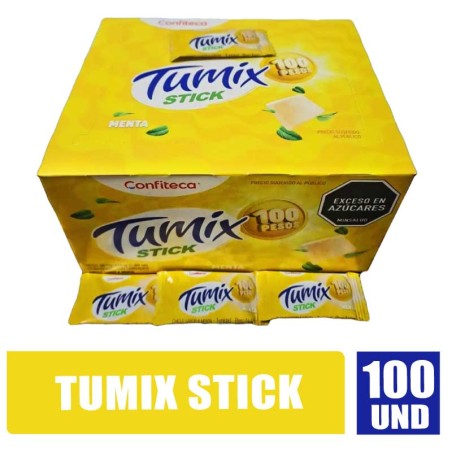 CHICLE TUMIX STICK MENTA X 100UND