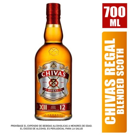 WHISKY CHIVAS BLENDED SCOTH 12 AÑOS X 700ML