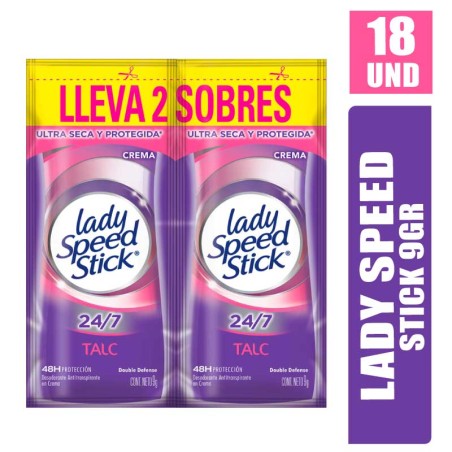 DESODORANTE LADY SPEED STICK CREMA 9GR X 18UND