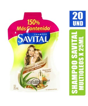 SHAMPOO SAVITAL MULTIOLEOS 25ML X 20UND