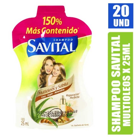 SHAMPOO SAVITAL MULTIOLEOS 25ML X 20UND