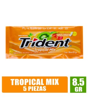 TRIDENT TROPICAL MIX 5 PIEZAS X 8.5GR
