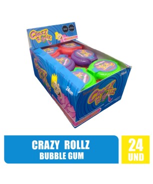 CHICLE BUBBLE GUM CRAZY ROLL X 24UND