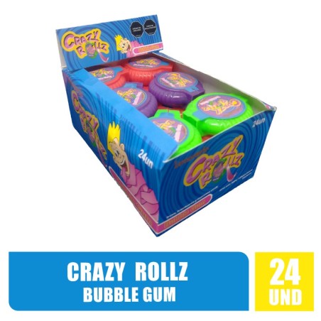 CHICLE BUBBLE GUM CRAZY ROLL X 24UND