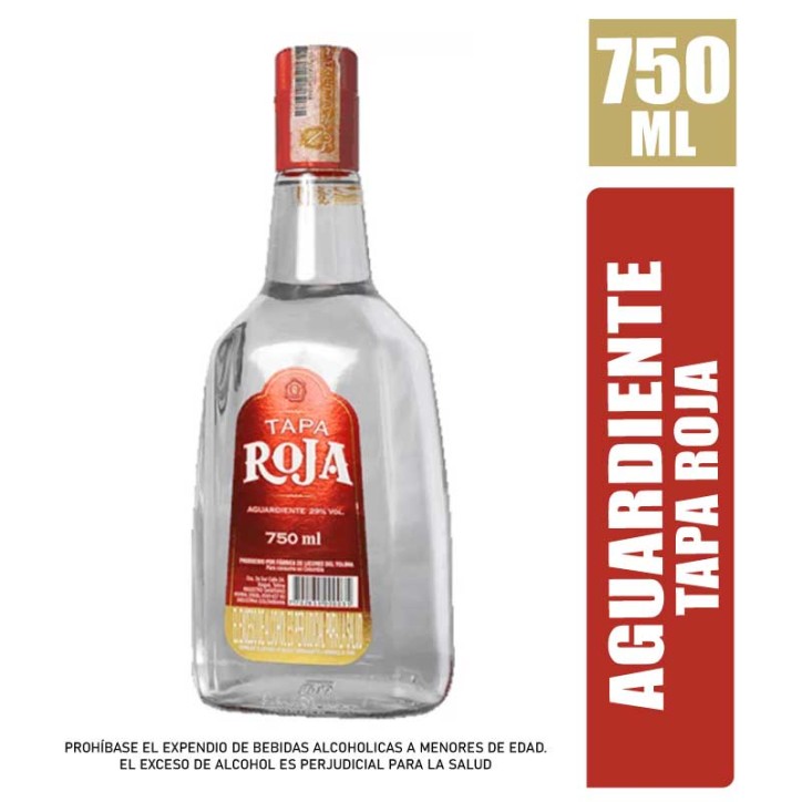 AGUARDIENTE ROJO TAPA ROJA X 750ML
