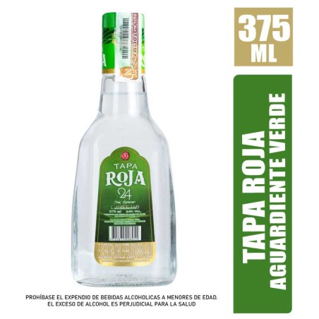 AGUARDIENTE VERDE TAPA ROJA X 375ML