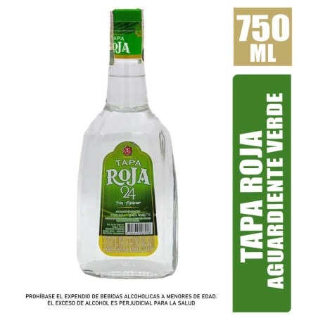 AGUARDIENTE VERDE TAPA ROJA X 750ML