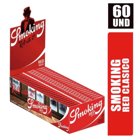 PAPEL SMOKING ROJO ORIGINAL X 60UND