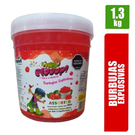 Burbujas Explosivas Fluuup Fresa X 1.3Kg | Distribuidora El Confite