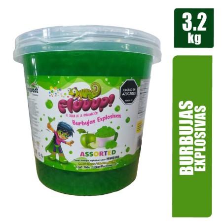 BURBUJAS EXPLOSIVAS FLUUUP MANZANA X 3.2KG