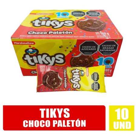 TIKYS CHOCO PALETON 18GR X 10UND