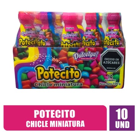 POTECITO CHICLE MINIATURA DULCELGAL 10GR X 10UND