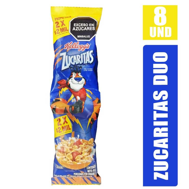 CEREAL ZUCARITAS DUO 60GR X 8UND