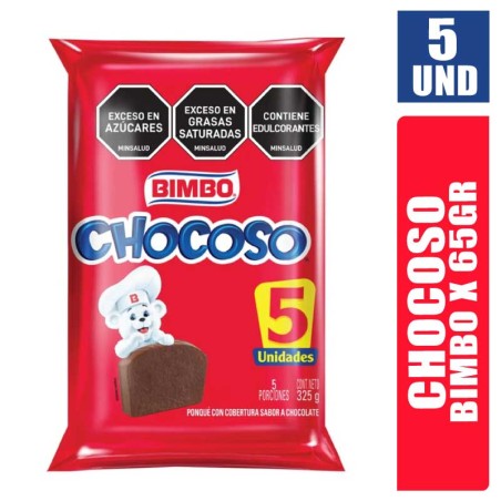 CHOCOSO BIMBO 65GR X 5UND