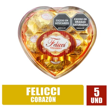 CHOCOLATE FELICCI CORAZÓN X 5UND