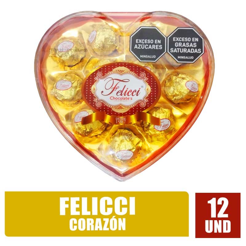 CHOCOLATE FELICCI CORAZÓN X 12UND