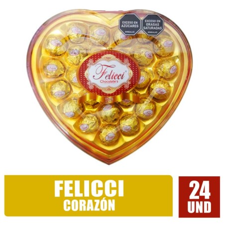 CHOCOLATE FELICCI CORAZÓN X 24UND