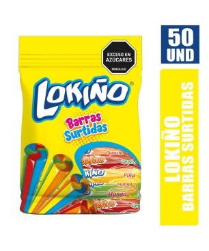 BARRAS DE CARAMELO SURTIDAS LOKIÑO X 50UND