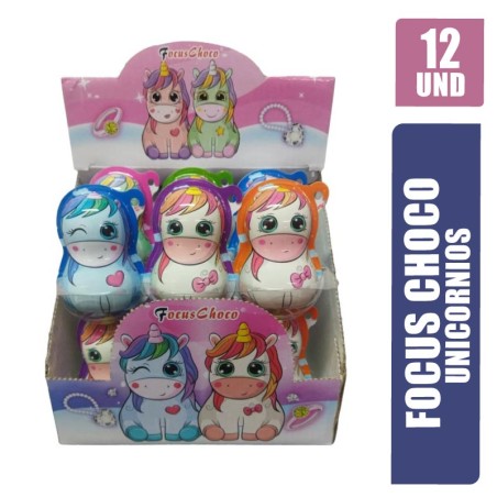 HUEVO SORPRESA UNICORNIO 15GR X 12UND