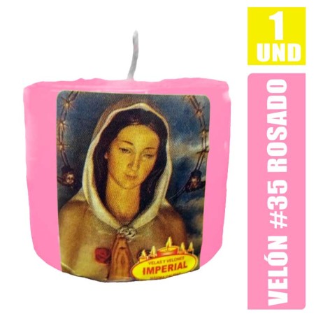 VELON N. 35 ROSADO LARGO 5CM GRUESO 6CM